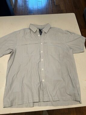 Van Heusen Light Blue Check Short-Sleeve Button Down Shirt